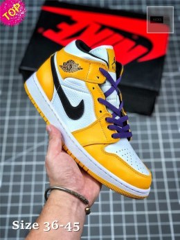 Nike Air Jordan 1 Retro High żółto białe